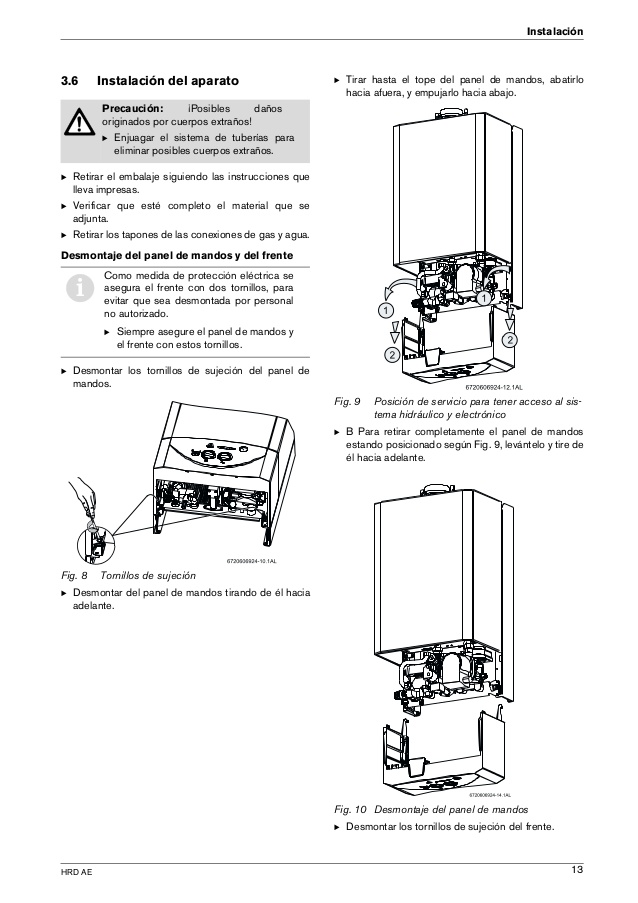 manual instrucciones calentador junkers hidropower